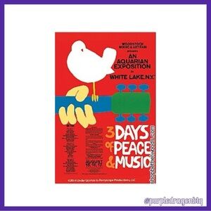 OFFICIALLY LICENSED ORIGINAL WOODSTOCK POSTER MAGNET NWT